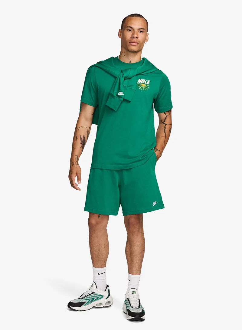 Nike MALACHITE/(WHITE) Club Knit Shorts for Men | Best Price UAE
